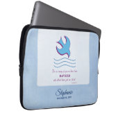 Personalisieren, Erwachsenentauchung Taube auf bla Laptopschutzhülle (Vorne Rechts)