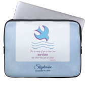 Personalisieren, Erwachsenentauchung Taube auf bla Laptopschutzhülle (Vorderseite)