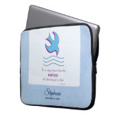 Personalisieren, Erwachsenentauchung Taube auf bla Laptopschutzhülle (Vorderseite Links)
