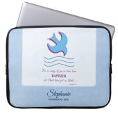 Personalisieren, Erwachsenentauchung Taube auf bla Laptopschutzhülle (Vorderseite)