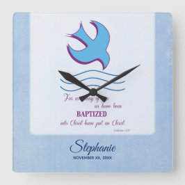 Personalisieren, Erwachsenentauchung Taube auf bla Quadratische Wanduhr