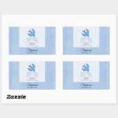 Personalisieren, Erwachsenentauchung Taube auf bla Rechteckiger Aufkleber (Blatt)