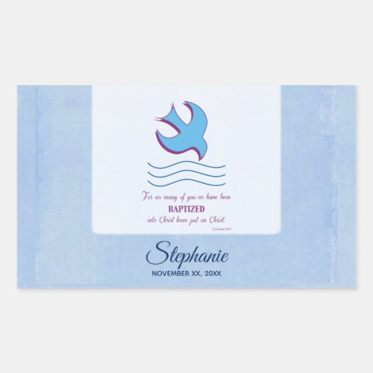 Personalisieren, Erwachsenentauchung Taube auf bla Rechteckiger Aufkleber (Vorderseite)