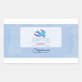 Personalisieren, Erwachsenentauchung Taube auf bla Rechteckiger Aufkleber