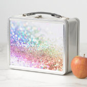 PERSONALISIEREN - Farbiger Glitter Metall Brotdose (Beispiel)