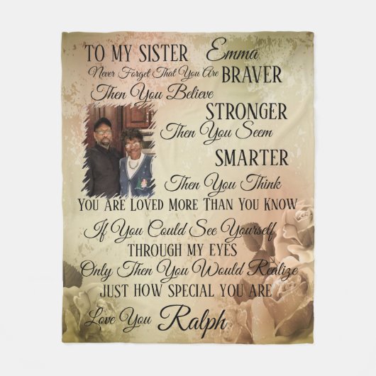 Personalisieren Fleecedecke (Vorderseite)