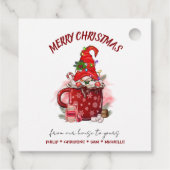 Personalisieren frohe Weihnachten Weihnachten Geschenkanhänger (Rückseite)