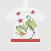 PERSONALISIEREN Funny Cross Country Grass Runner S Ornament (Vorderseite)