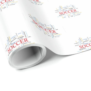 Personalisieren, Fußball-Coach danke Ihnen in Wort Geschenkpapier
