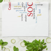 Personalisieren, Fußball-Coach danke Ihnen in Wort Geschirrtuch (Gefaltet)