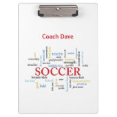 Personalisieren, Fußball-Coach danke Ihnen in Wort Klemmbrett (Vorderseite)