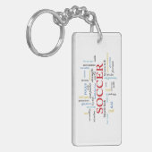 Personalisieren, Fußball-Coach danke Ihnen in Wort Schlüsselanhänger (Vorderseite links)