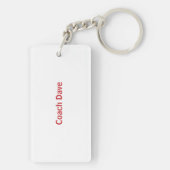 Personalisieren, Fußball-Coach danke Ihnen in Wort Schlüsselanhänger (Rückseite)