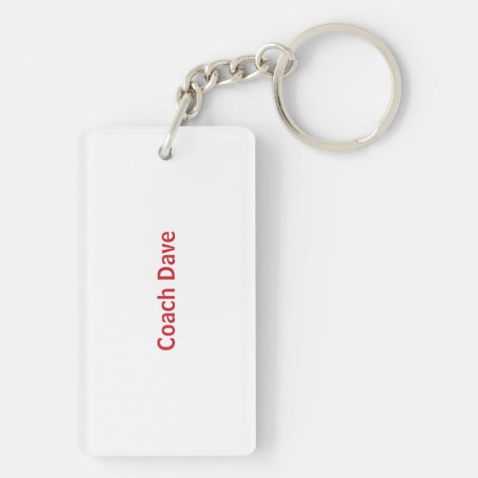 Personalisieren, Fußball-Coach danke Ihnen in Wort Schlüsselanhänger (Rückseite)