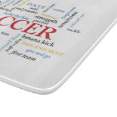 Personalisieren, Fußball-Coach danke Ihnen in Wort Schneidebrett (Ecke)