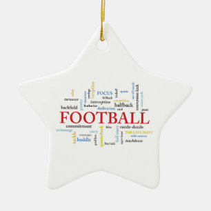 Personalisieren, Fußball Coach Vielen Dank in Wor Keramik Ornament