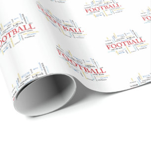 Personalisieren, Fußball Coach Vielen Dank in Wort Geschenkpapier