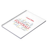 Personalisieren, Fußball Coach Vielen Dank in Wort Notizblock (Linke Seite)