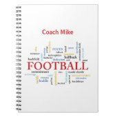 Personalisieren, Fußball Coach Vielen Dank in Wort Notizblock (Vorderseite)