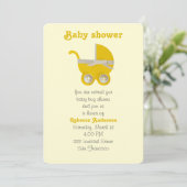 Personalisieren, gelb und weiß einladung (Stehend Vorderseite)