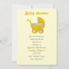 Personalisieren, gelb und weiß einladung