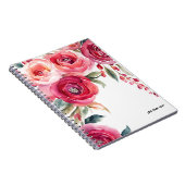 PERSONALISIEREN: Gemalte Rose | Notebook-Journal Notizblock (Rechte Seite)