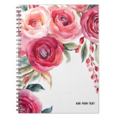 PERSONALISIEREN: Gemalte Rose | Notebook-Journal Notizblock (Vorderseite)