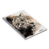 PERSONALISIEREN Gemalter Leopard Notizbuch Journal Notizblock (Rechte Seite)
