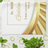 Personalisieren, Goldenes Jubiläum des religiösen  Geschirrtuch (Gefaltet)