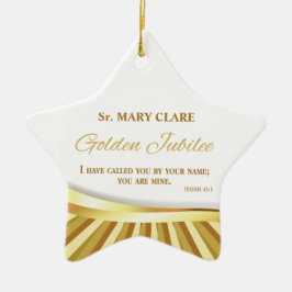Personalisieren, Goldenes Jubiläum des religiösen  Keramik Ornament