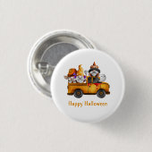 Personalisieren Halloween Gnomes Happy Halloween Button (Vorne & Hinten)