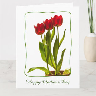 Personalisieren: "Happy Mother's Day" Rote Tulips Karte