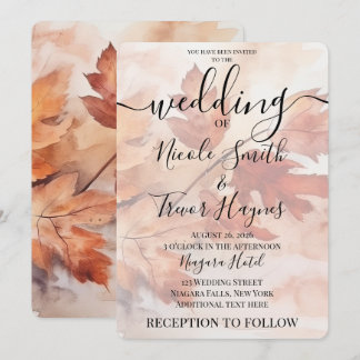 Personalisieren: Herbst-Watercolor-Blattzweig-Hoch Einladung