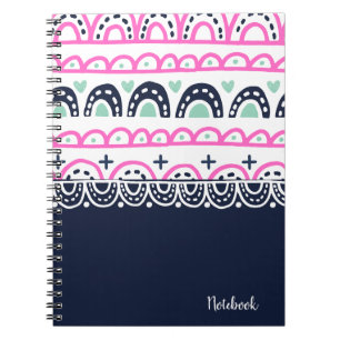 PERSONALISIEREN: Herz- und Hoops-Notebook Notizblock