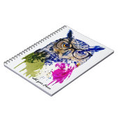 PERSONALISIEREN: Hippie Owl | Notebook-Journal Notizblock (Linke Seite)