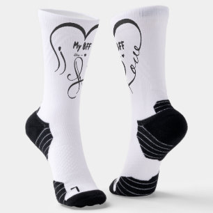Personalisieren Ich liebe meinen besten Freund • D Socken