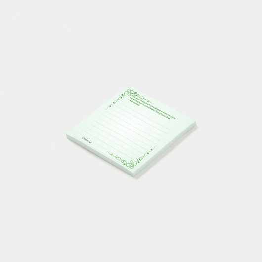 Personalisieren: Irish Sessing (#4) Celtic Braids Post-it Klebezettel (angewinkelt)