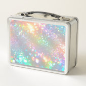 PERSONALISIEREN - Irisierender Glitter Metall Brotdose (Rückseite)
