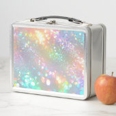 PERSONALISIEREN - Irisierender Glitter Metall Brotdose (Beispiel)