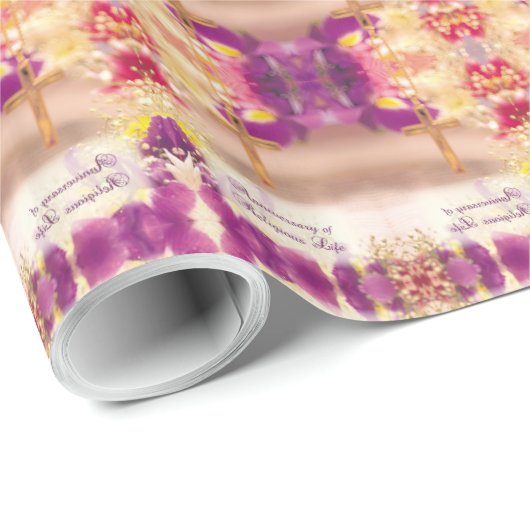 Personalisieren, Jubiläum religiöses Leben, Nun Geschenkpapier (Rolleneckpunkt)