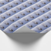 Personalisieren, Junge, Erste Kommunion Blau Geschenkpapier (Ecke)