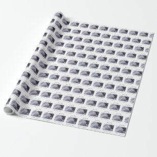 Personalisieren, Junge, Erste Kommunion Blau Geschenkpapier