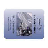 Personalisieren, Junge, Erste Kommunion Blau Magnet (Horizontal)