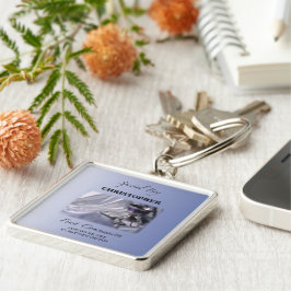 Personalisieren, Junge, Erste Kommunion Blau Schlüsselanhänger