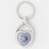 Personalisieren, Junge, Erste Kommunion Blau Schlüsselanhänger (Vorderseite)