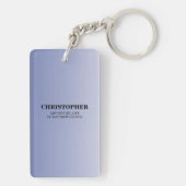 Personalisieren, Junge, Erste Kommunion Blau Schlüsselanhänger (Rückseite)