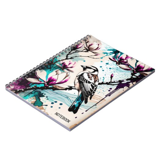 PERSONALISIEREN: Kleiner brauner Vogel | Notebook- Notizblock (Linke Seite)