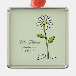 Personalisieren, Lehrer danke Ihnen, religiöse Blu Ornament Aus Metall