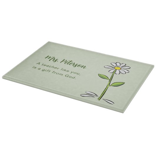 Personalisieren, Lehrer danke Ihnen, religiöse Blu Schneidebrett (Ecke)