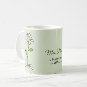 Personalisieren, Lehrer Danke, Religiöse Blume Kaffeetasse